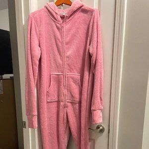 Women's pink onesie pajamas